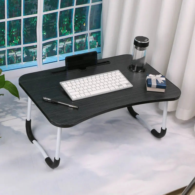 Folding Laptop Desk for Bed & Sofa — Portable Foldable Lap Tray 60 x 40 x 28 cm (23.6 x 15.7 x 11 in) for Study & Reading