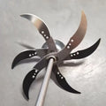4/6-Blade Replacement Blades for Agricultural Fruit & Vegetable Cutter Feed Chopper, 50 cm (19.7 in) Shaft