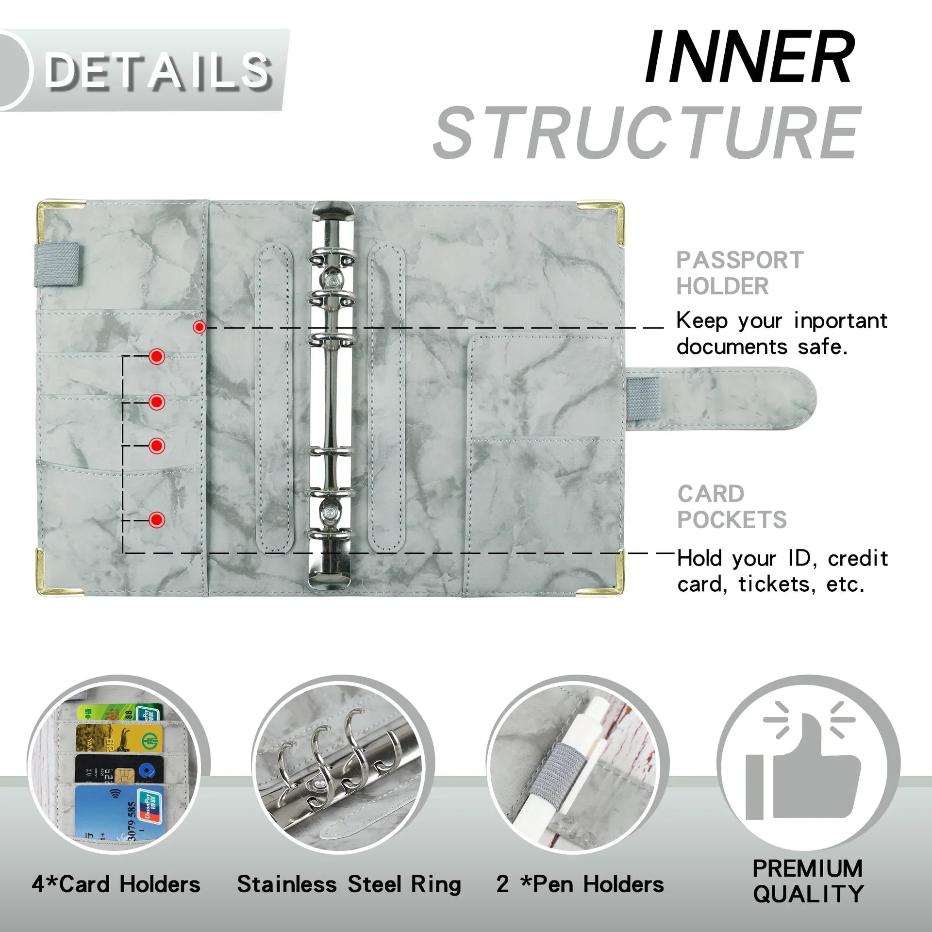 A6 Budget Binder Wallet Organizer — 12 Cash Envelopes, 12 Budget Sheets & 5 Label Stickers (7.84 x 5.2 in / 199 x 132 mm)