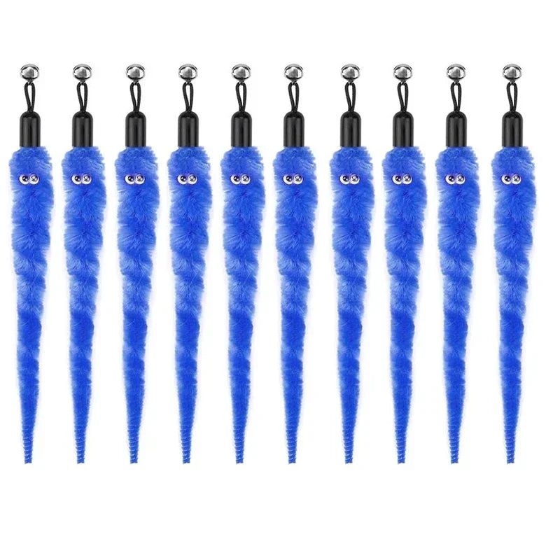 Interactive Cat Feather Toy Refill Kit – Feather Birds, Faux Worm & Foam Ball with Bell for Kittens