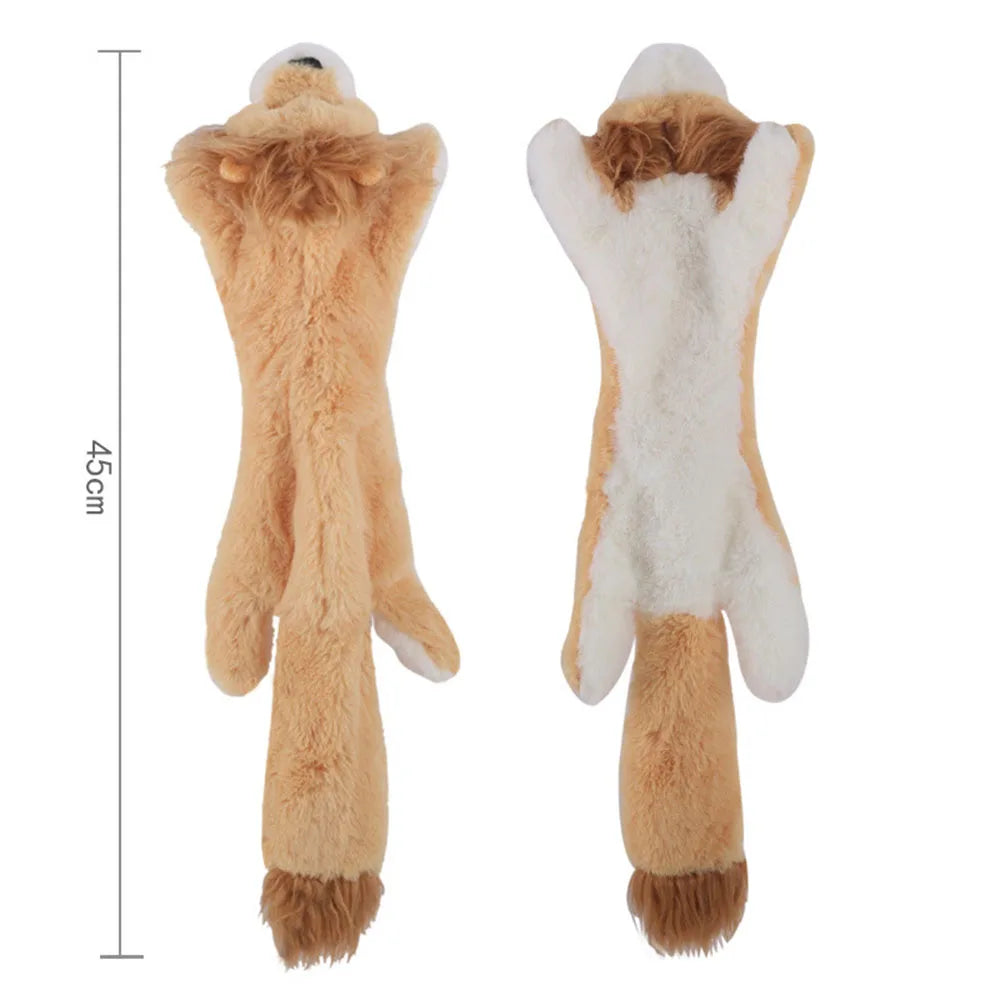 No-Stuffing Squeaky Dog Toy - Durable Simulated Animal Plush with Crinkle and Chew-Resistant Design