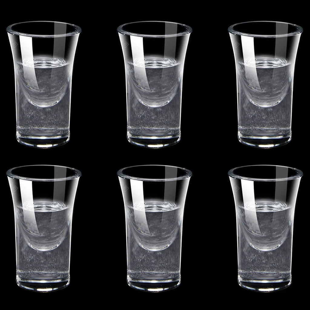 6-Pack Mini Stemmed Shot Glasses Assorted 10/15/25 ml (0.34/0.51/0.85 oz) Clear Mini Wine Cups for Liquor, Sake & Parties