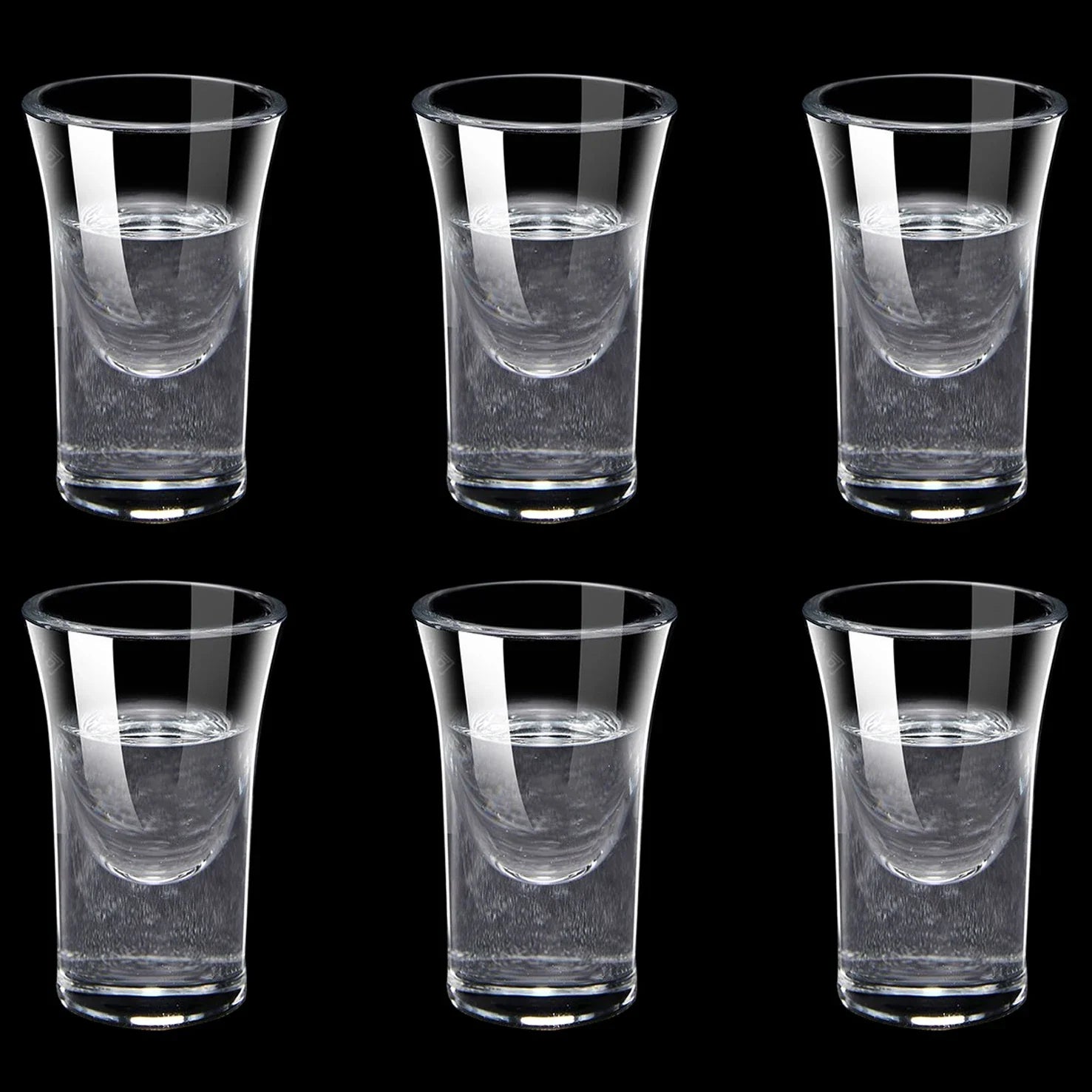 6-Pack Mini Stemmed Shot Glasses Assorted 10/15/25 ml (0.34/0.51/0.85 oz) Clear Mini Wine Cups for Liquor, Sake & Parties