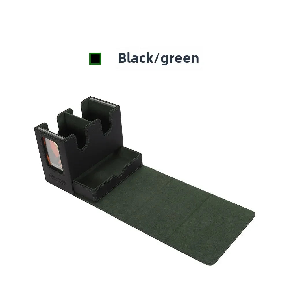 3-in-1 Deck Box Card Storage - Fits 200+ Single-Sleeved Cards, 4 Dividers & 2 Toploaders for MTG TCG CCG