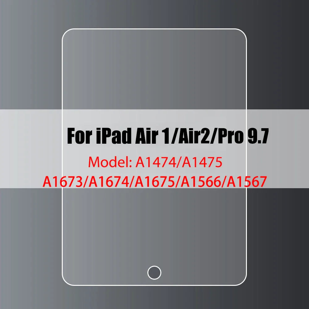 Tempered Glass Screen Protector for iPad — 9H Hardness, Anti-Fingerprint, Bubble-Free, Stylus Compatible — 1-Pack (Fits 11-inch, 10.9-inch, 10.2-inch, 9.7-inch, iPad Air & Mini)