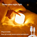 LED Dimmable Night Light Rechargeable and Plug-in Touch RGB Bedside Desk Lamp