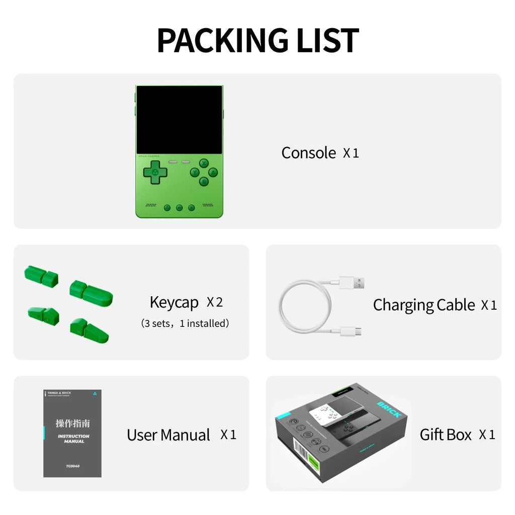 Portable Handheld Retro Gaming Console 3.2-inch (81 mm) IPS — 13,000+ Built-in Games, 8GB + TF up to 1TB, 3000mAh Battery, Linux