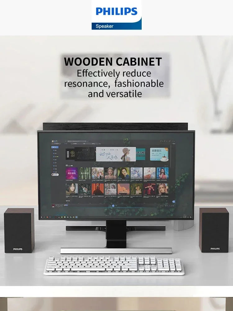 360° Bluetooth Wireless Computer Speaker - USB-Powered Stereo for Laptop & Desktop