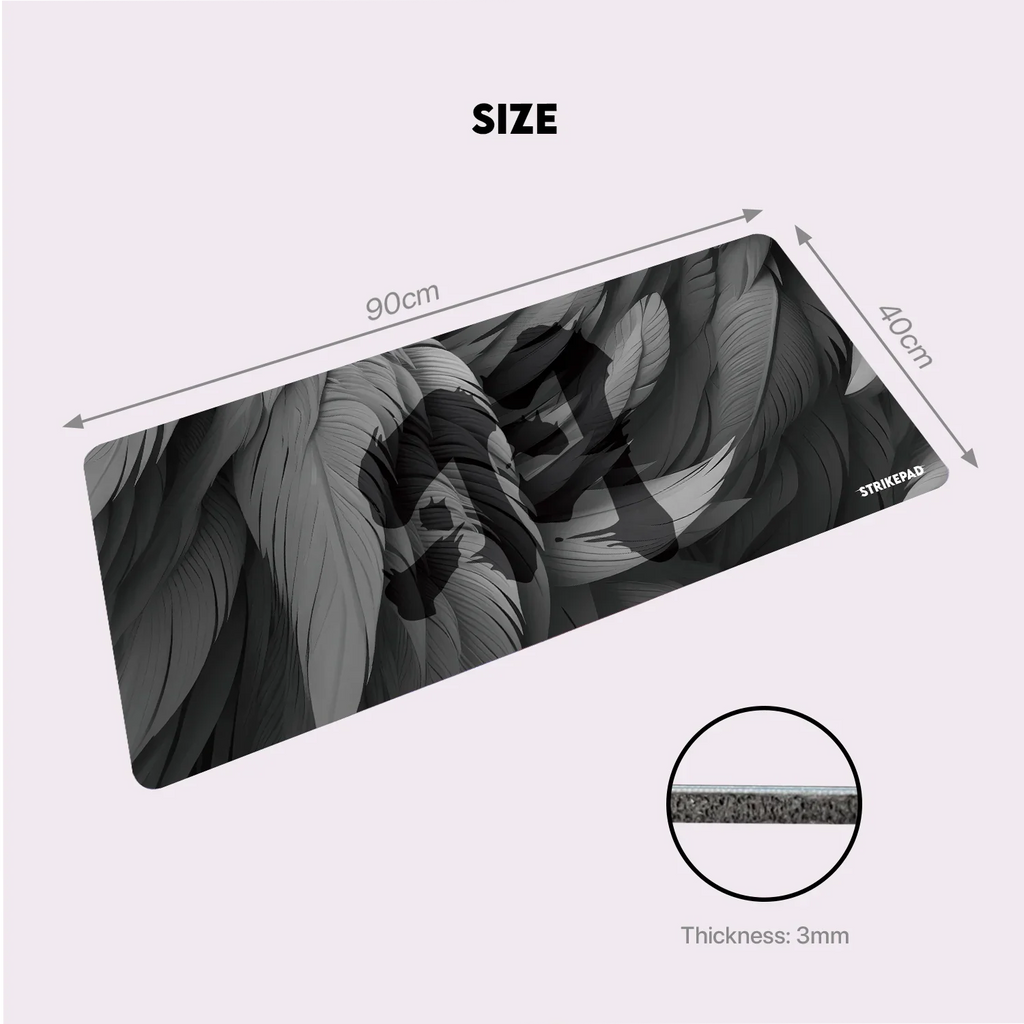Holographic Gaming Mouse Pad 490 x 420 x 3 mm (19.3 x 16.5 x 0.12 in) Waterproof No-Edge Stitching