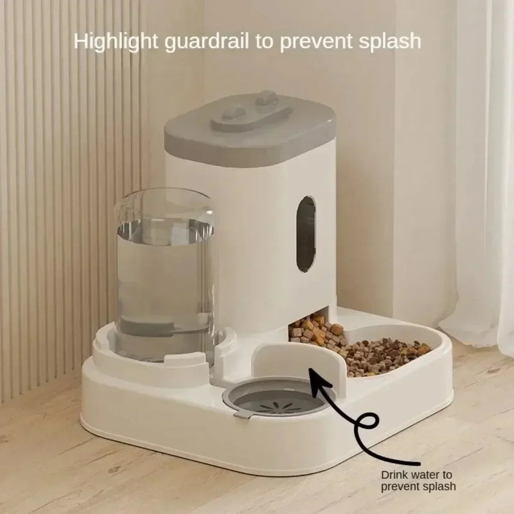 Automatic Gravity Pet Feeder with Water Fountain – Large Capacity Dog & Cat Food Dispenser