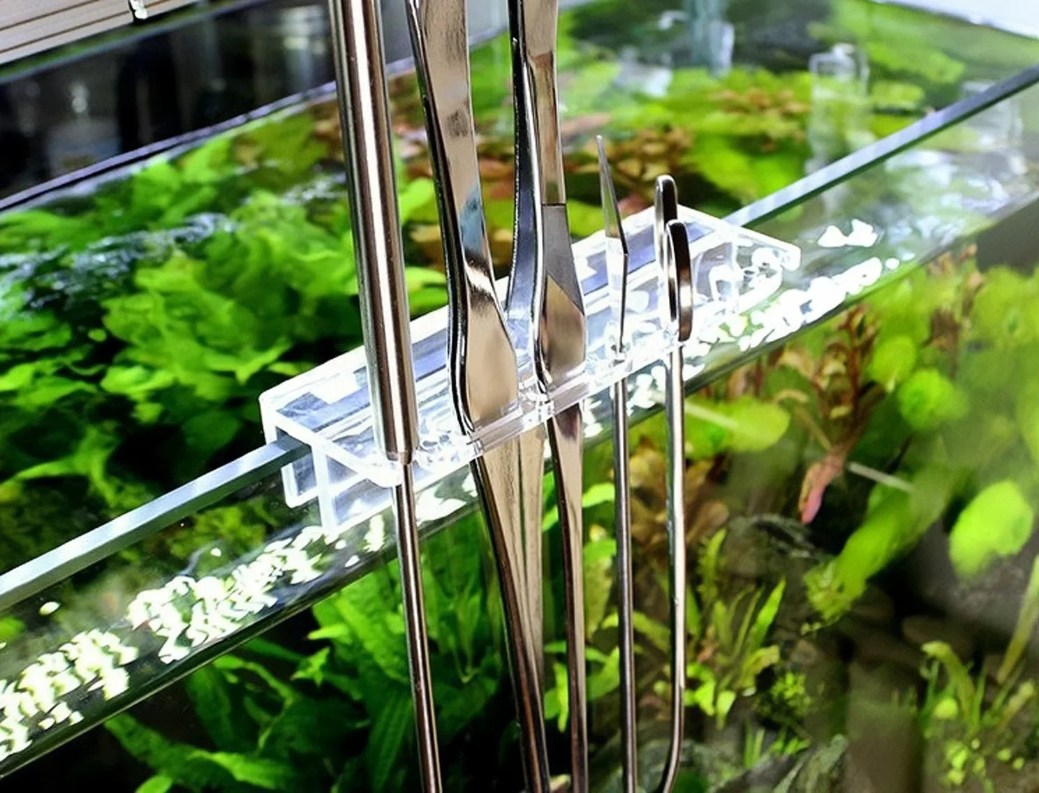 Stainless Steel Aquarium Plant Tool Set — 25 cm Scissors, 27/38/48 cm Tweezers & 32 cm Spatula (9.8–18.9 in)