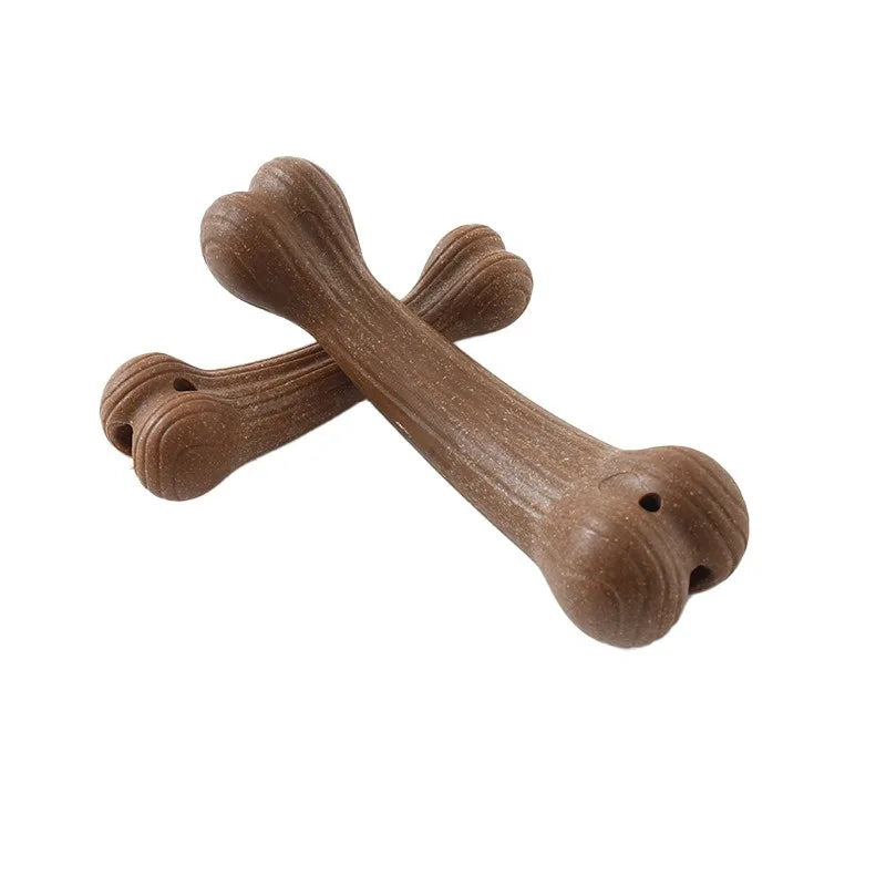 Dog Dental Chew Toy - Interactive Bamboo Bone for Teeth Cleaning, Breath Freshening & Durable Chew Training