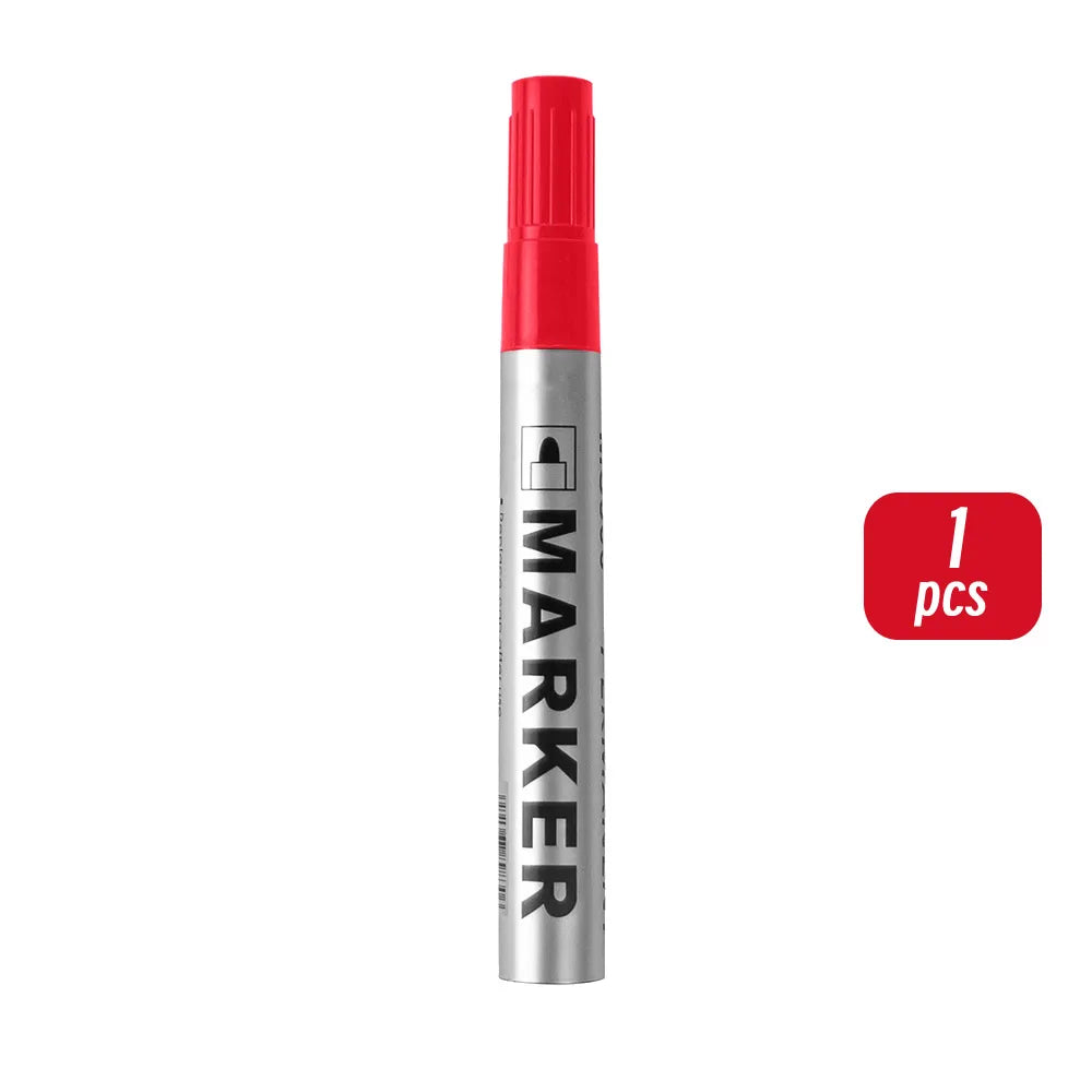 Waterproof Black Permanent Paint Marker - Quick-Dry Oil-Based Pen for Tires, Metal & Glass