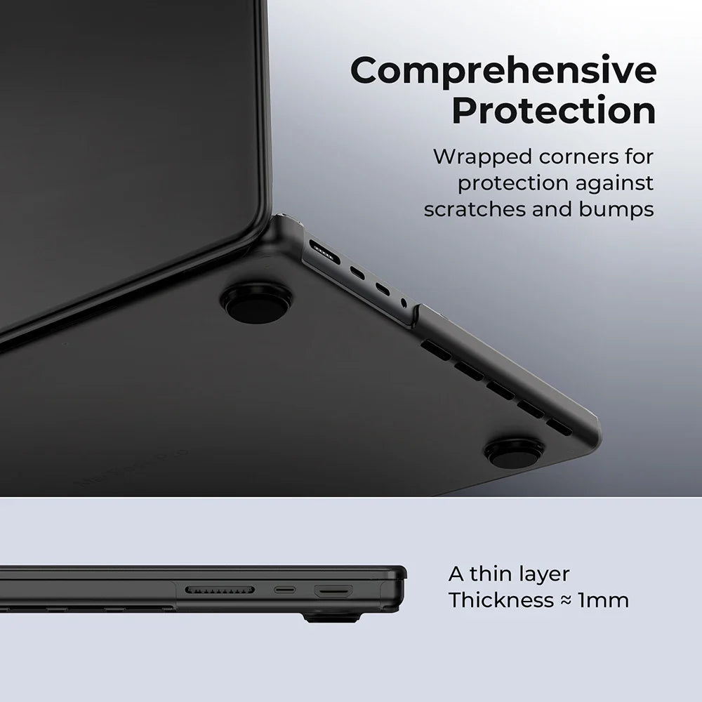 Ultra-Thin Matte Hard Shell Laptop Case for MacBook Air & Pro 13-inch 14-inch 15-inch 16-inch (33–41 cm) - Anti-Fingerprint Ventilated