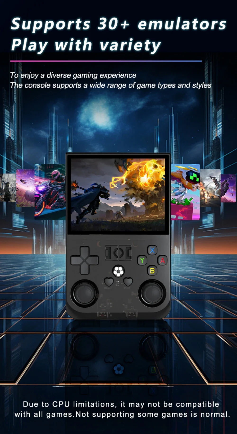 Open-Source Retro Handheld Game Console 3.5-inch (8.9 cm) IPS Screen Portable Pocket Player 128GB Storage 22,000 Games
