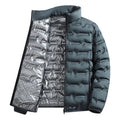 Men's Winter Down Jacket Warm Windproof Hiking Coat Thickened Casual Stand Collar Outerwear