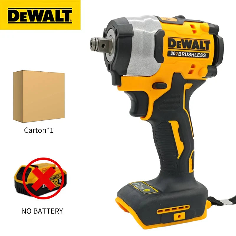 Cordless High-Torque Impact Wrench 1/2" (12.7 mm) Drive, 406 Nm (≈300 ft·lb), 2500 RPM, 20V Battery
