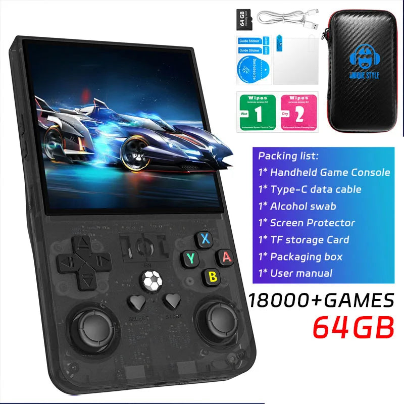 Retro Handheld Game Console 4.0 Inch (10.16 cm) IPS Screen Portable Pocket Player Linux 64GB/128GB 18,000+ Classic Games