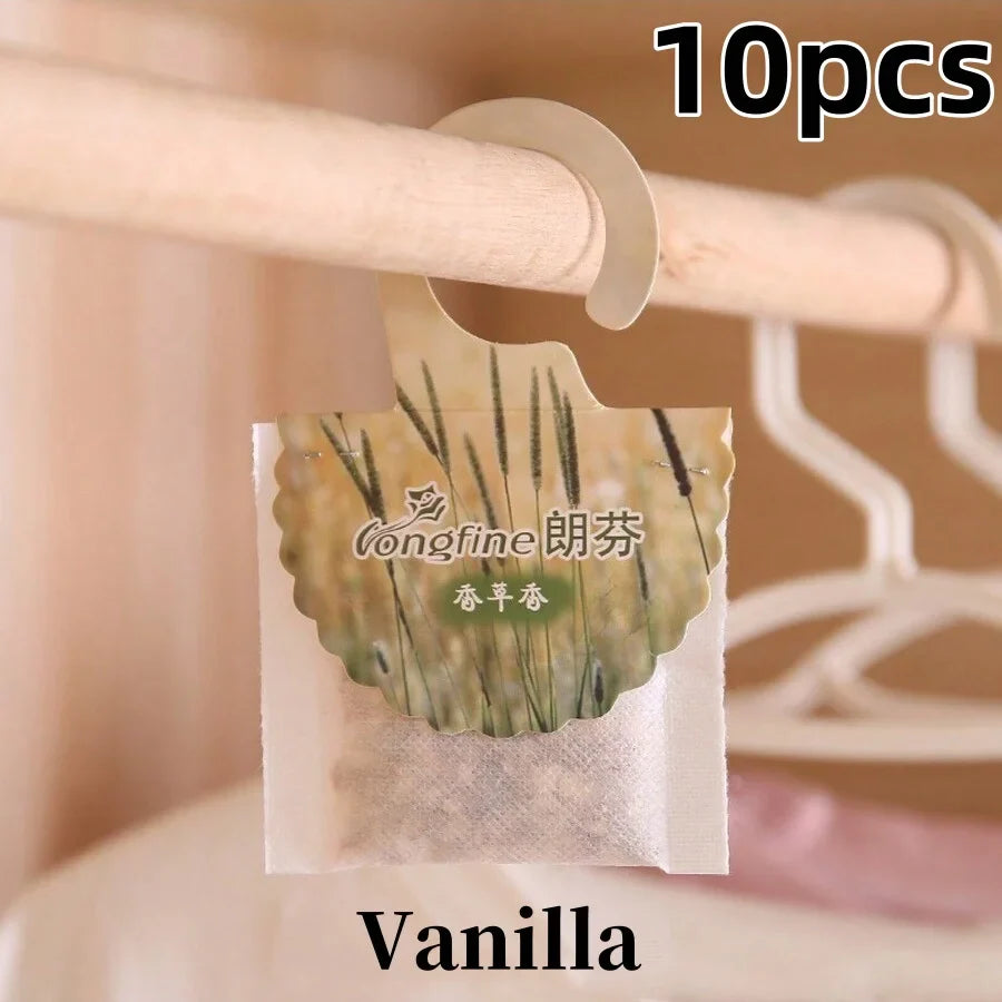 5/10-Pack Hanging Scented Sachets for Closet & Drawers — Long-Lasting Aromatherapy Air Freshener & Moth Repellent