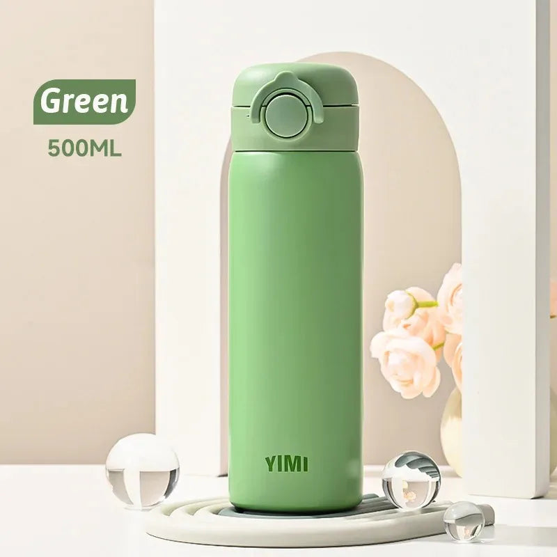 500ml (17oz) Vacuum Insulated Bottle – 316 Stainless Steel Thermal Tumbler, Hot & Cold Leakproof Travel Flask