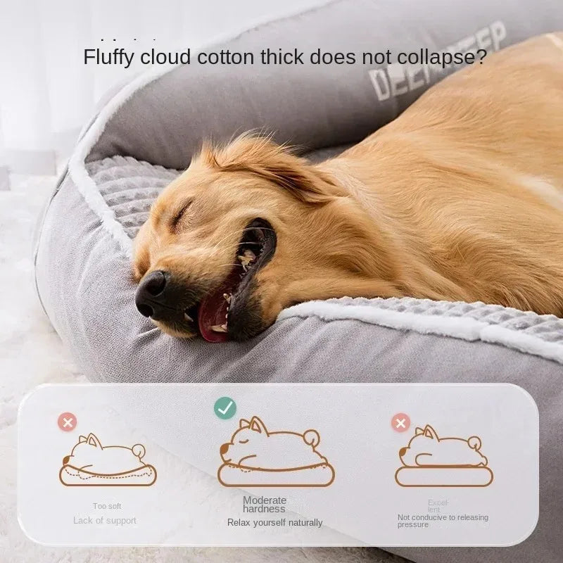 Corduroy Pet Bed – Cozy Winter Dog & Cat Sofa Nest, Small Medium Large, Warm Holiday Blanket