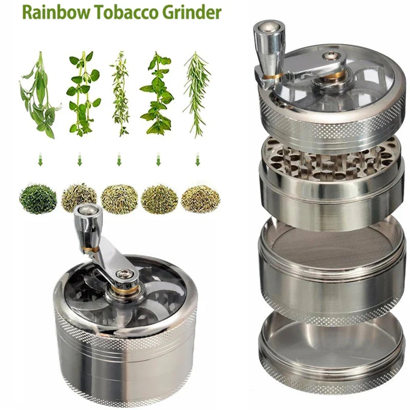 4-Layer Metal Herb Grinder 40mm (1.57 in) - Aluminum Alloy Spice Crusher & Herb Mill