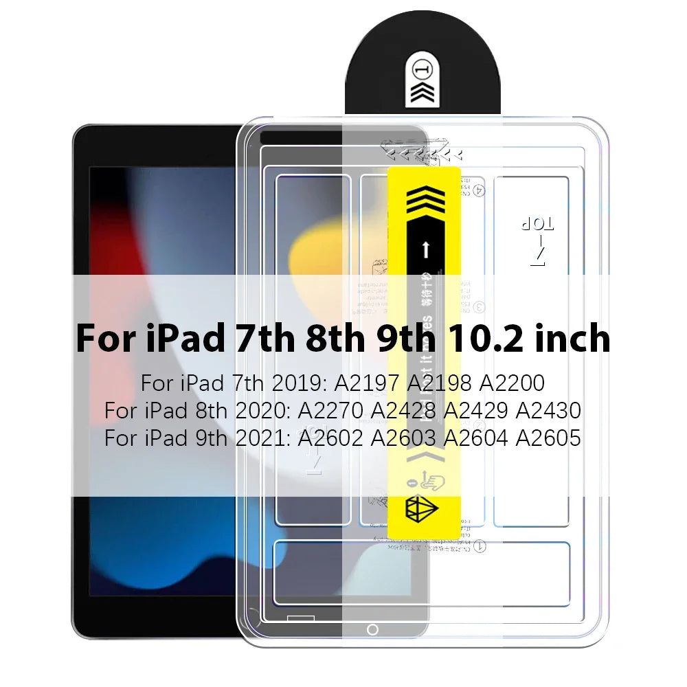Tempered Glass Screen Protector for iPad Pro, Air & Mini — Fits 13-inch (33 cm), 12.9-inch (32.8 cm), 11-inch (27.9 cm), 10.9-inch (27.7 cm), 10.2-inch (25.9 cm), 8.3-inch (21.1 cm) — Anti-Fingerprint, Scratch-Resistant,