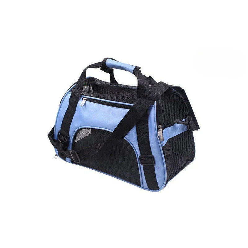Small Portable Pet Carrier Bag - Breathable Mesh Soft-Sided Dog & Cat Travel Carrier with Adjustable Shoulder Strap, 16 x 7.5 x 9.5 in (40.6 x 19 x 24.1 cm), Holds up to 6.6 lb (3 kg)