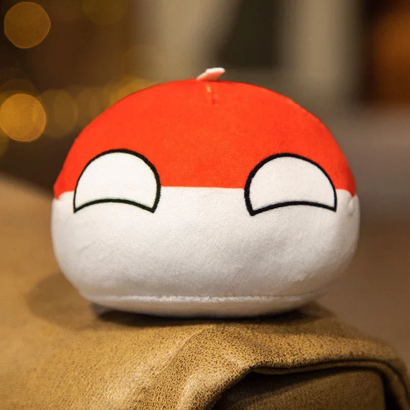 Polandball Countryball Plush Keychain 10 cm (3.9 in) 70 Designs Country Ball Pendant Stuffed Toy for Kids