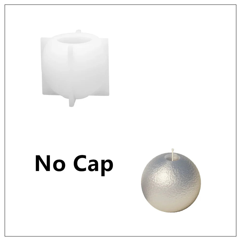 DIY Christmas Bauble & Tree Candle Silicone Mold Set, 3 Sizes, Platinum Silicone for Scented Candle Making