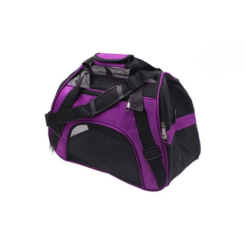Portable Soft-Sided Pet Carrier Bag – Breathable Mesh Travel Carrier for Cats, Dogs & Puppies (S/M/L)
