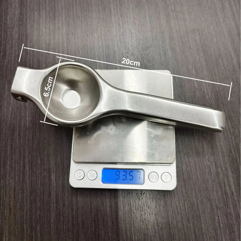 Stainless Steel Lemon Squeezer - Heavy-Duty Manual Citrus Juicer Press for Home Kitchen