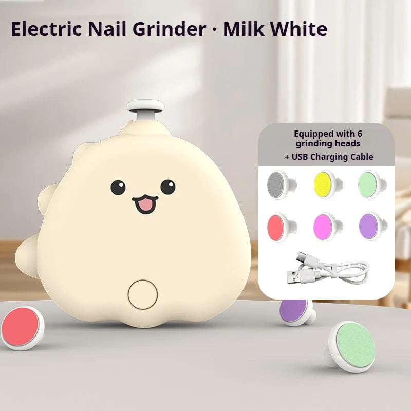 Rechargeable Newborn Electric Nail Clipper & Baby Nail Grinder Set - Anti-Clamp Scissors, Cartoon Design