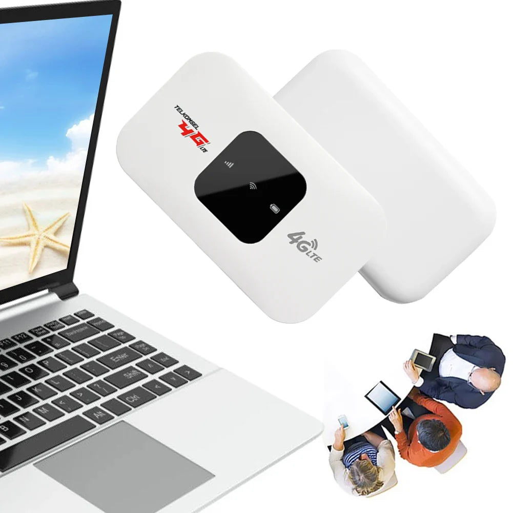 4G LTE Pocket Mobile WiFi Hotspot 150Mbps 2100mAh Portable SIM Slot Router for Travel & Car