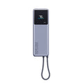 165W Portable Power Bank 10000mAh with Built-in USB-C Cable, Color Smart Display & Dual-Port Fast Charging for iPhone, Android & Laptops