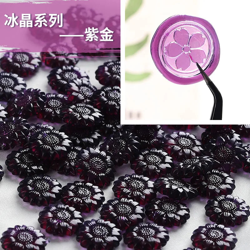 100-Piece Translucent Sunflower Sealing Wax Beads — 1.16 cm (0.46 in) DIY Envelope Seals for Invitations, Cards & Scrapbooking