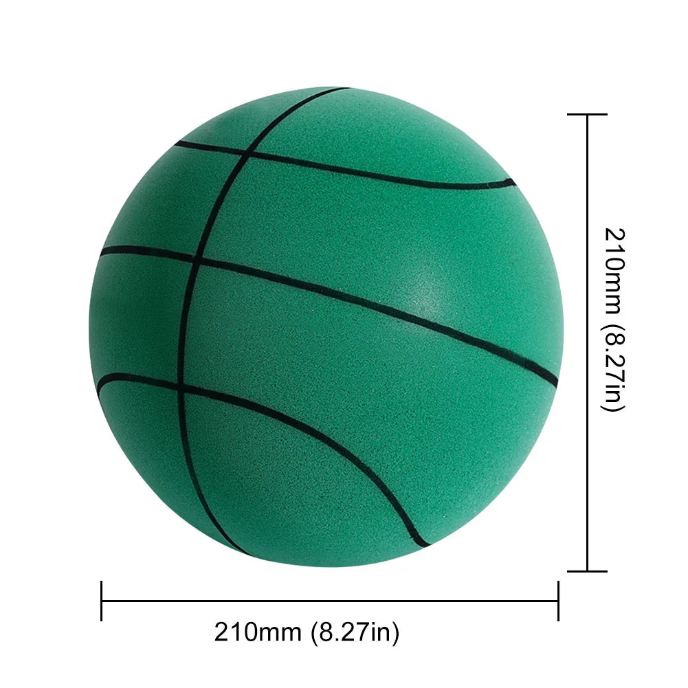 Kids Silent Foam Basketball - Indoor Squeezable Bounce Ball (No.3 / No.5 / No.7, 7–9.5 in | 18–24 cm)