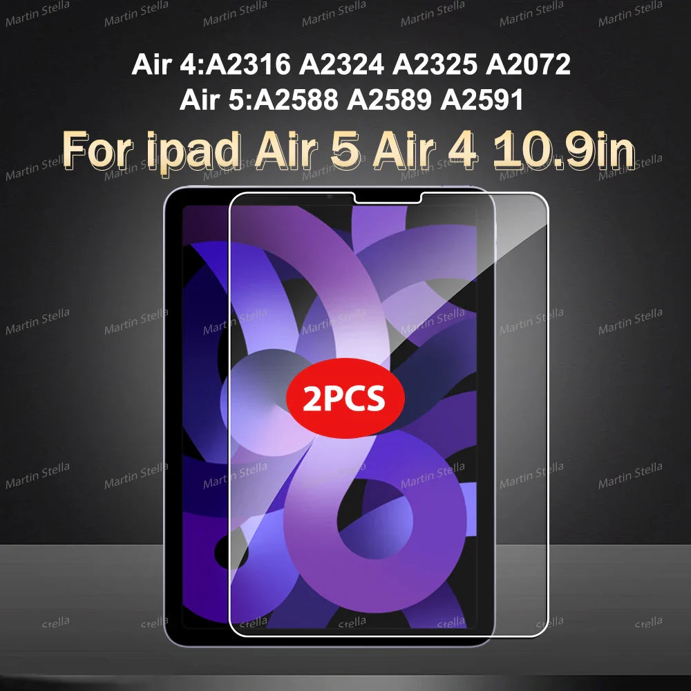 2-Pack Tempered Glass Screen Protector for iPad Pro & iPad Air — 11-inch (27.9 cm) & 12.9-inch (32.8 cm) Compatible