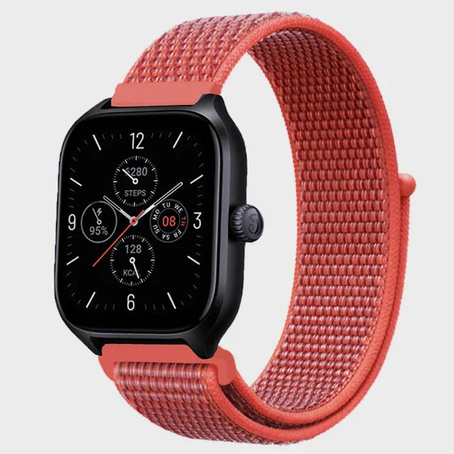 20mm 22mm Nylon Loop Strap for Amazfit GTR 42 47mm/GTR2/2e/3/3 Pro/4/GTS/GTS2/mini/3/4 Bracelet for Amazfit Bip-U-S/Stratos 2 2S