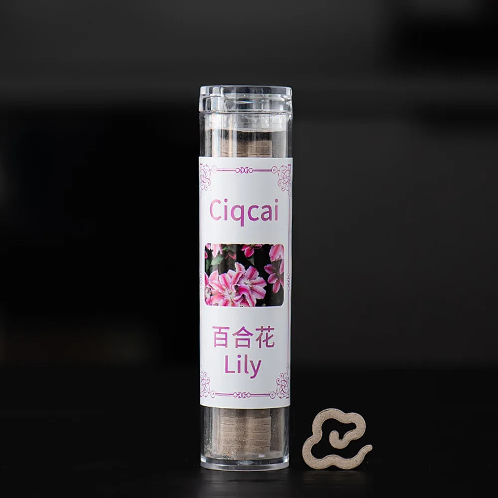 Shaped Mini Incense 42-Pack Tube, Jasmine Lavender Sandalwood Aromatherapy for Yoga & Meditation