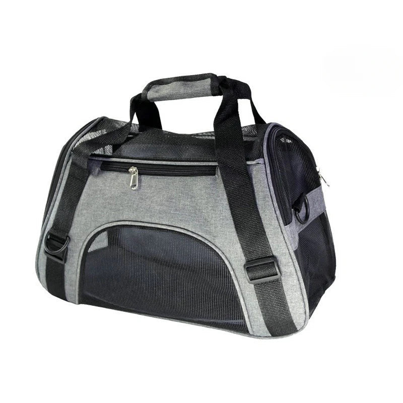 Portable Soft-Sided Pet Carrier Bag – Breathable Mesh Travel Carrier for Cats, Dogs & Puppies (S/M/L)