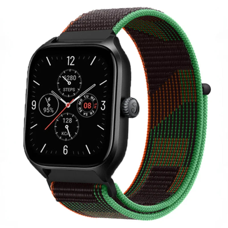 20mm 22mm Nylon Loop Strap for Amazfit GTR 42 47mm/GTR2/2e/3/3 Pro/4/GTS/GTS2/mini/3/4 Bracelet for Amazfit Bip-U-S/Stratos 2 2S