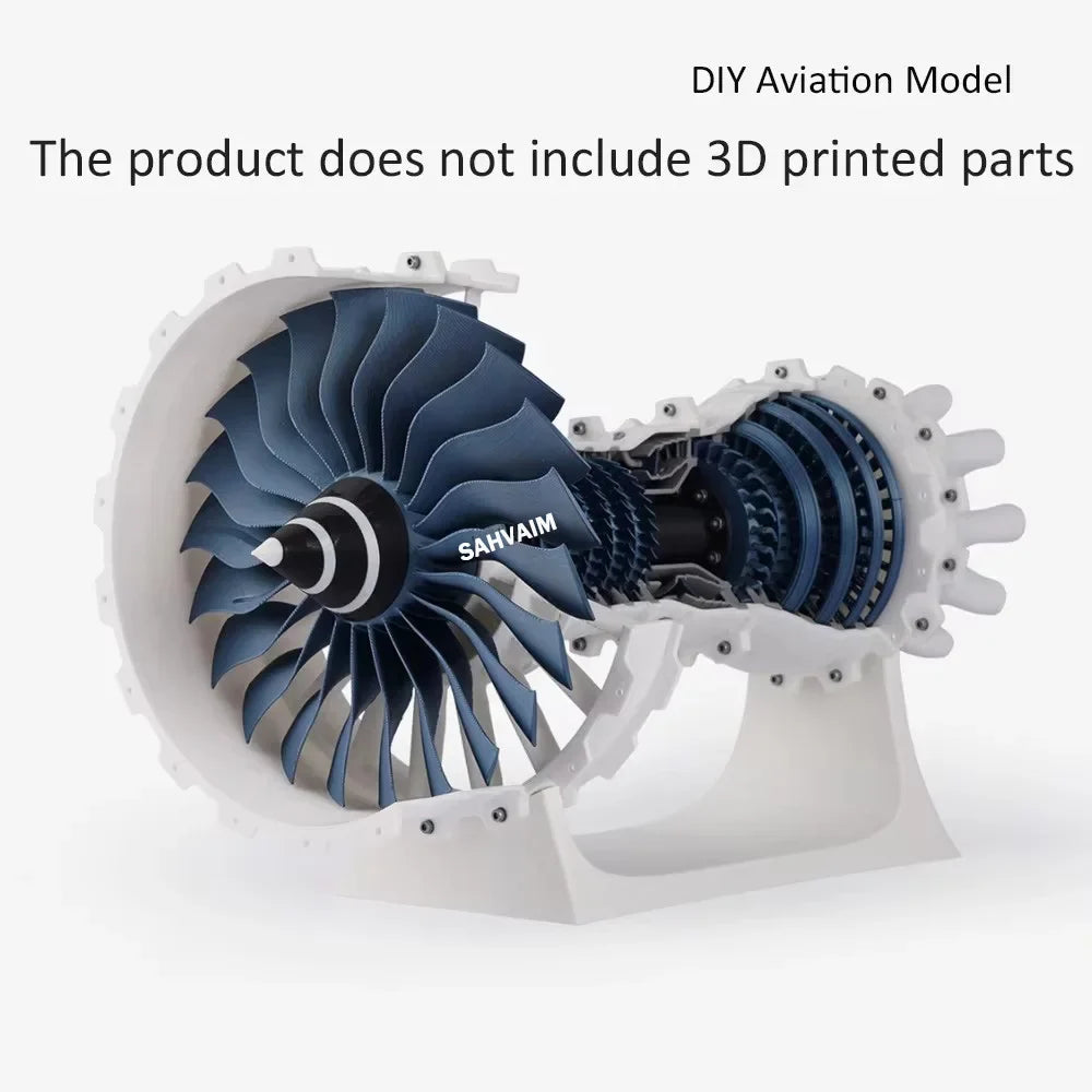 DIY 3D Printing Model Kit – Aviation Engine, Wireless Mouse & LED Light Parts for Makers