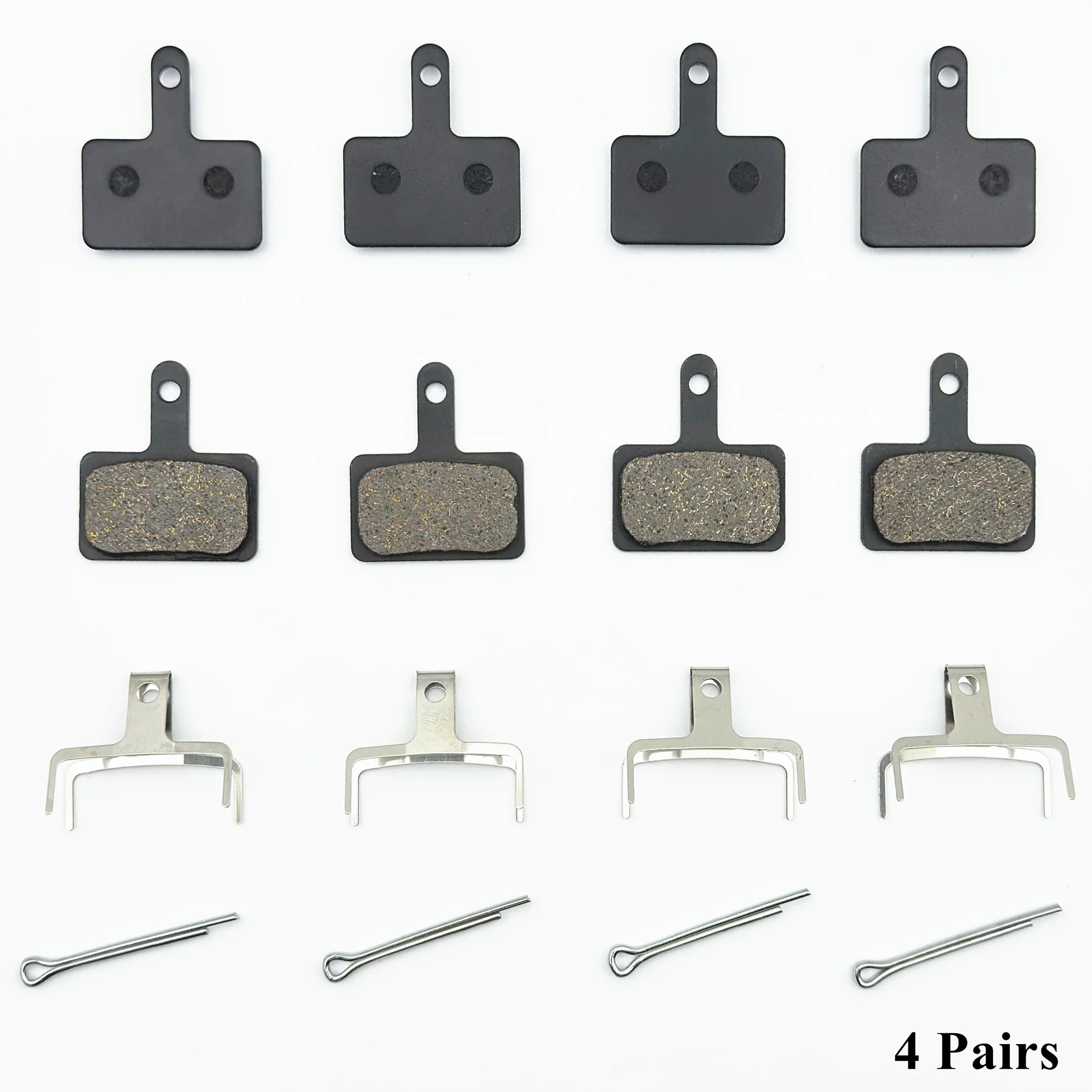 2/4/12-Pair Hydraulic Disc Brake Pads for Mountain Bikes — Resin, Semi-Metal & Ceramic Options