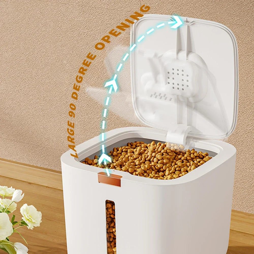 Large Pet Food Storage Barrel - Airtight Moisture-Proof Dog & Cat Food Container