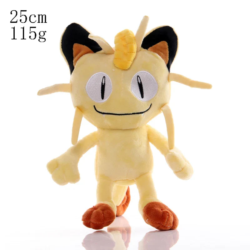 Pikachu & Friends 8 in (20 cm) Plush Stuffed Animal — Pikachu Charmander Squirtle Bulbasaur Eevee Scorbunny Gengar Snorlax Christmas Gift