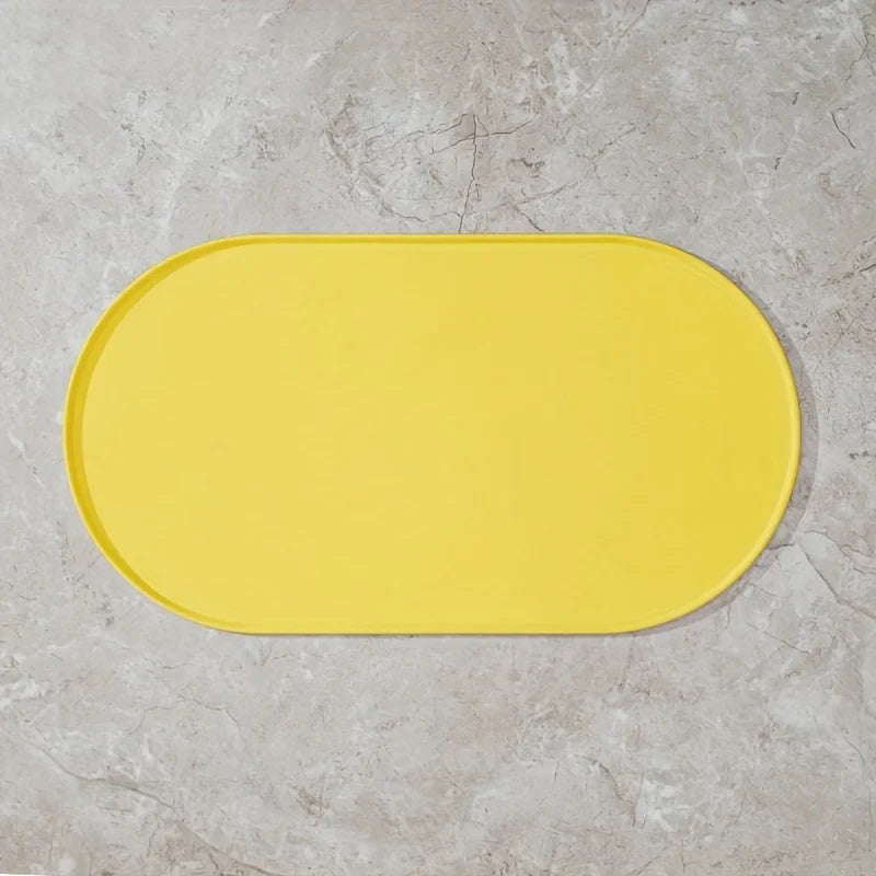 Non-Slip Waterproof Pet Feeding Mat for Cats & Dogs - Silicone Plastic Bowl Mat for Multipet Households