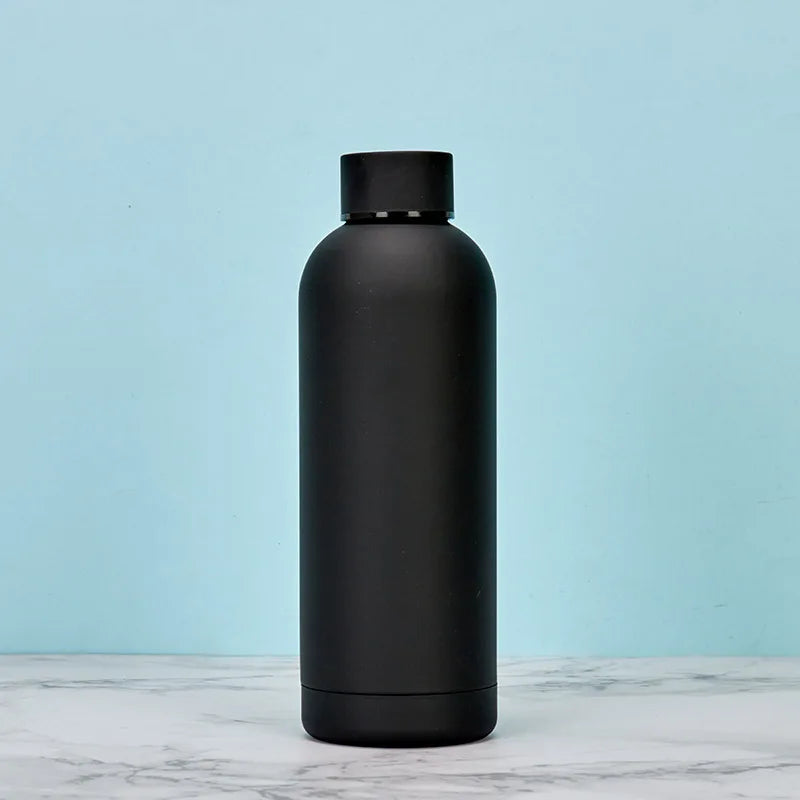 Personalized 500ml (17oz) Insulated Stainless Steel Water Bottle – Leakproof Screw Lid Travel Thermos | Custom Logo Gift for Weddings & Groomsmen