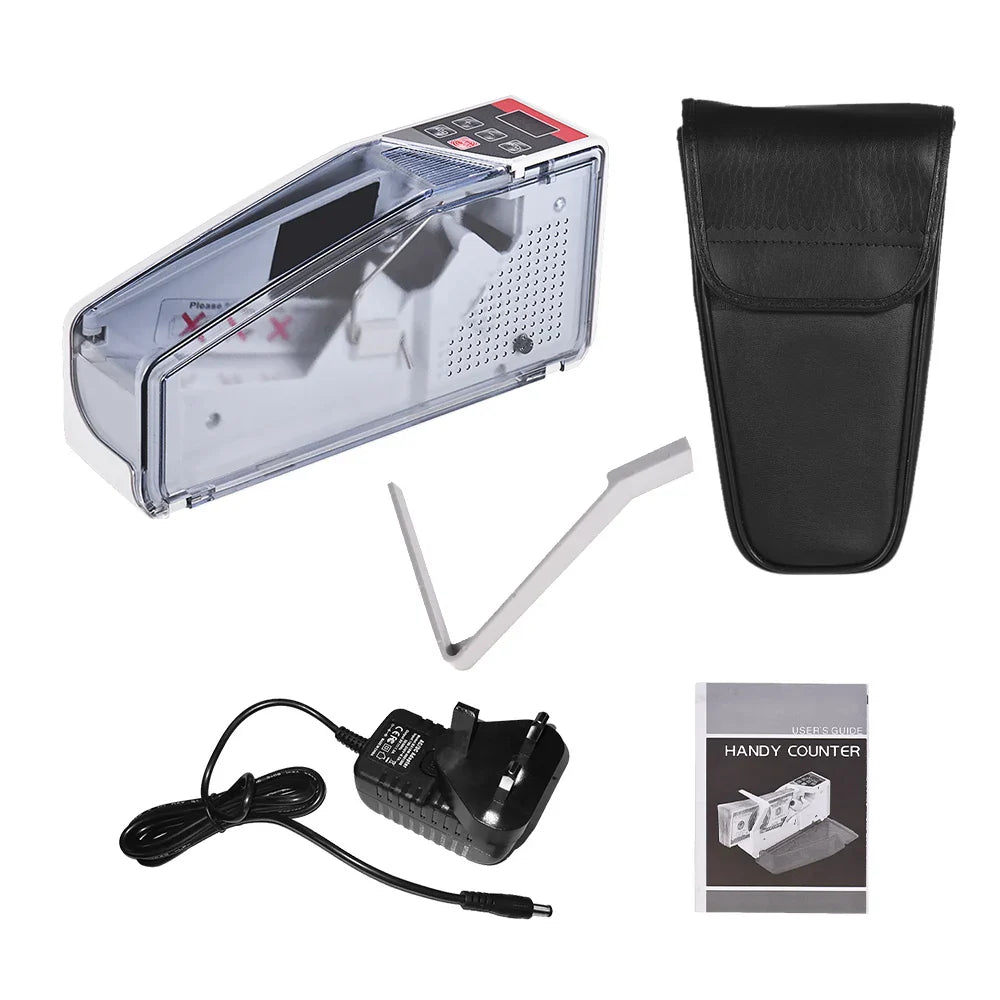 Portable Mini Money Counter – Battery-Operated Bill & Currency Counter with 3-Digit LED Display and Carrying Bag