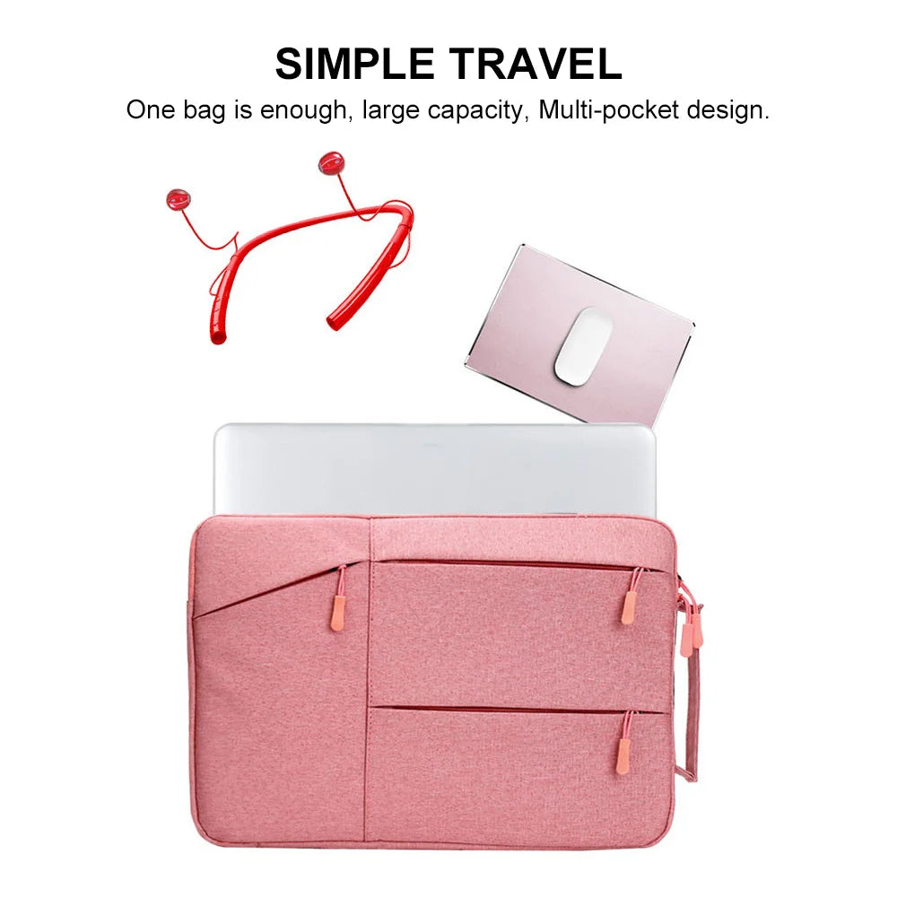 Canvas Laptop Sleeve 11–16 Inch (28–41 cm) Zippered Notebook Case — Slim Protective Sleeve for Laptops & Tablets